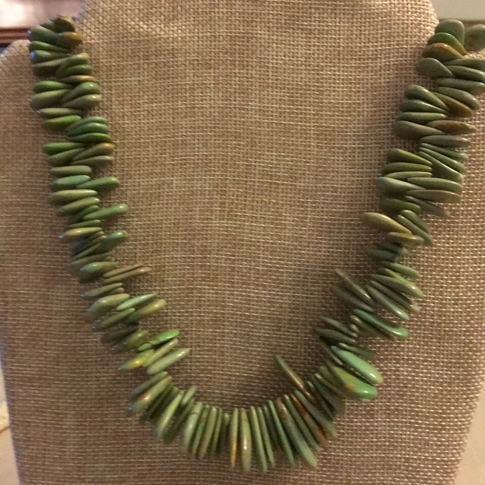 ⭐️ Fabulous light green turquoise necklace
